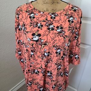 LulaRoe Minnie Mouse Irma Top Size Large